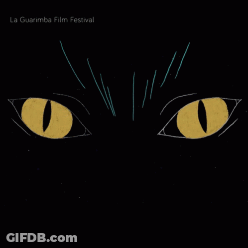 La Guarimba Film Festival Poster With Glowing Green Eyes GIF