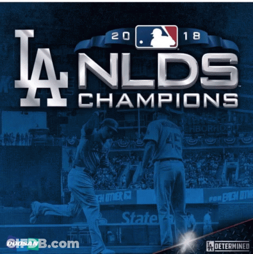 LA NLDS Champions Baseball Players GIF