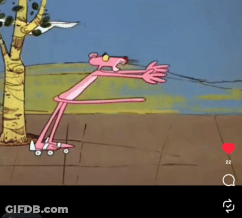 La Pantera Rosa Patines GIF