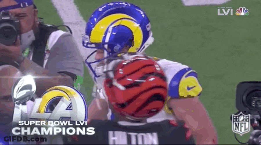 La Rams Hug With Sean McVay GIF