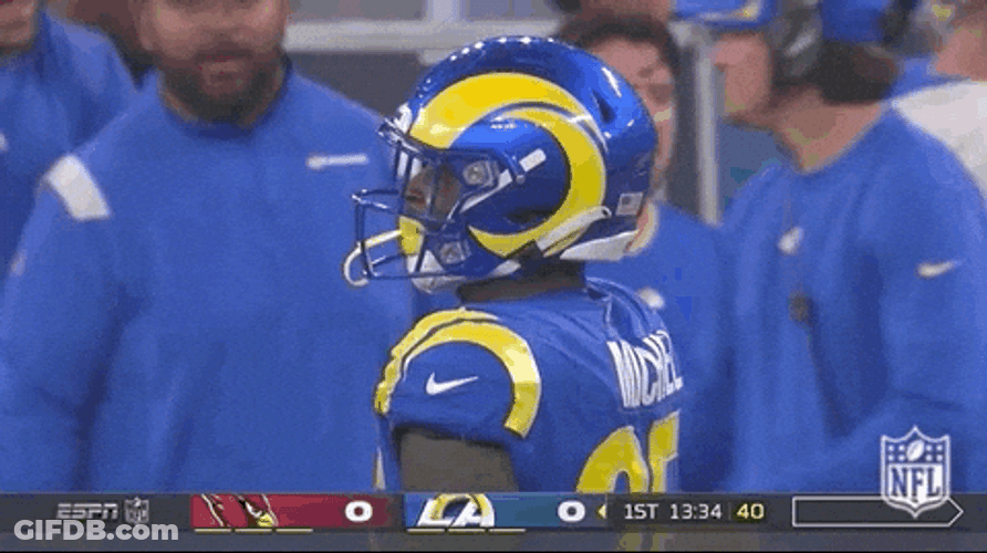 La Rams Michel Headbang On The Game GIF