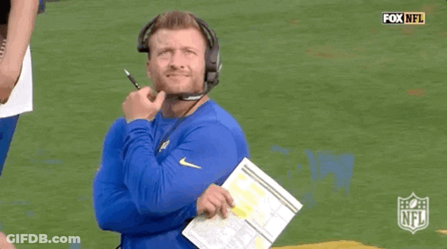 La Rams Sean McVay Coach Being Serious GIF