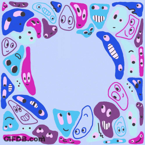 La Salud Mental Nos Afecta A Todos Colorful Faces Poster GIF