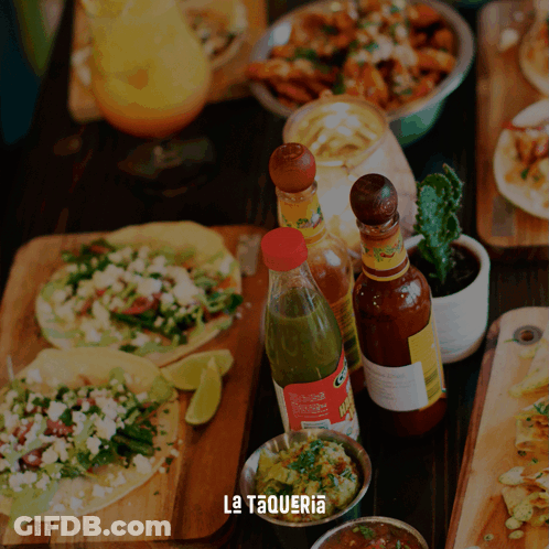 La Taqueria Taco And Sauce Menu GIF