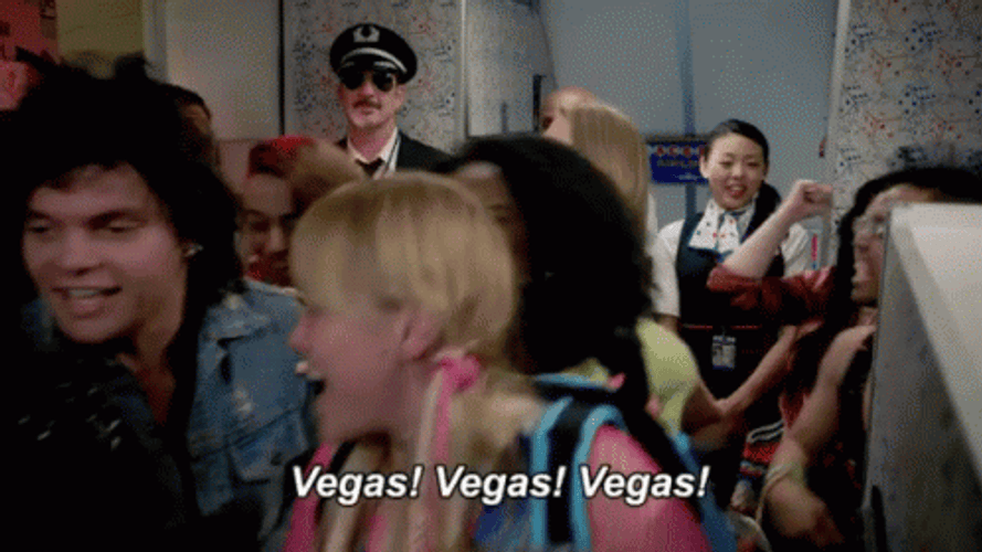 LA To Vegas Excited Plane Passengers GIF