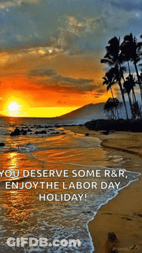 Labor Day Weekend Beach GIF