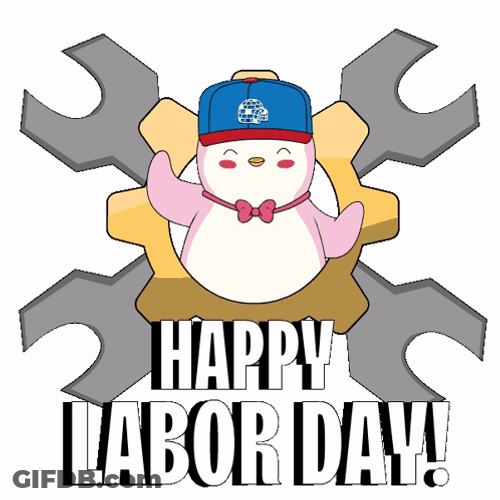 Labor Day Weekend Dancing Penguin GIF