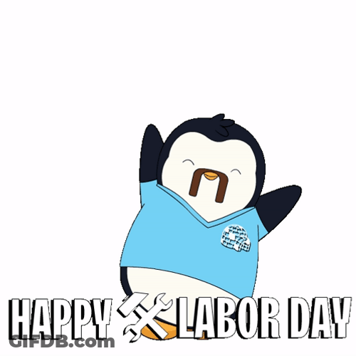 Labor Day Weekend Penguin Dancing GIF