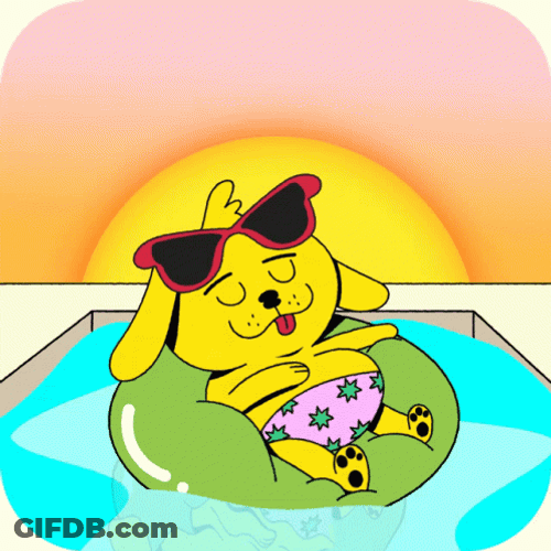 Labor Day Weekend Yellow Dog GIF