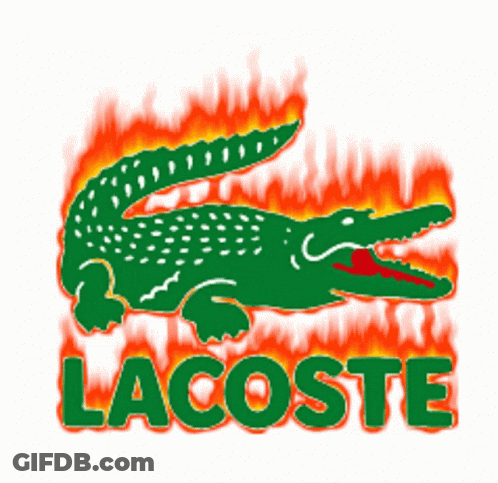 Lacoste Crocodile In Flames GIF
