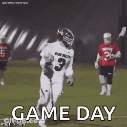 Lacrosse Player Running On Field GIF