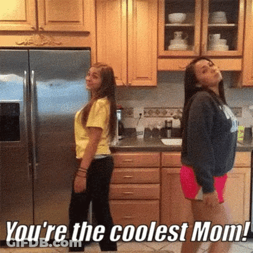 Ladies Dancing With Their Cool Mom GIF