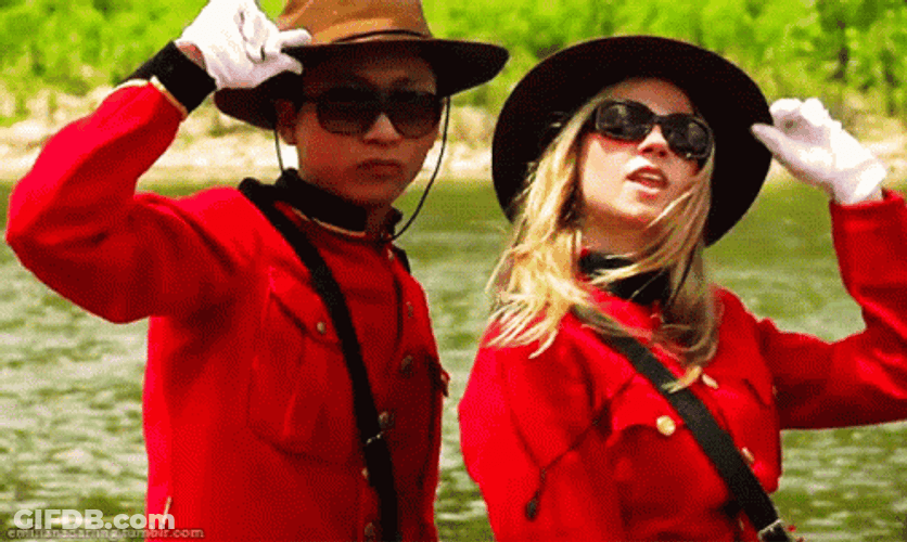 Ladies From Canada Posing GIF