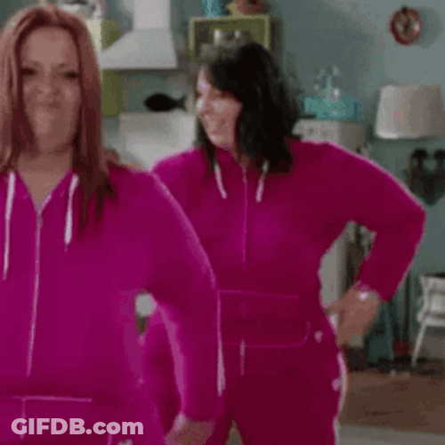 Ladies Happy With Weight Gain GIF