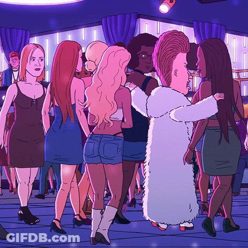 Ladies Man Cartoon Man Surrounded Woman GIF