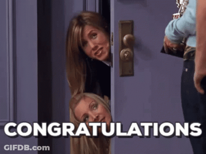 Ladies Peeking At Door Well Done Congratulations GIF