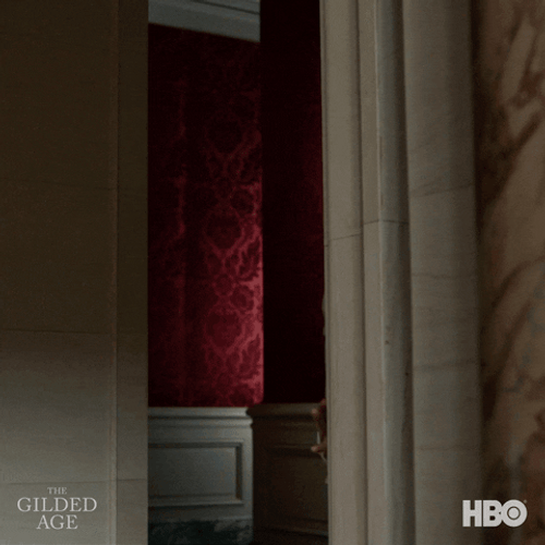 Ladies Peeking Behind The Wall GIF