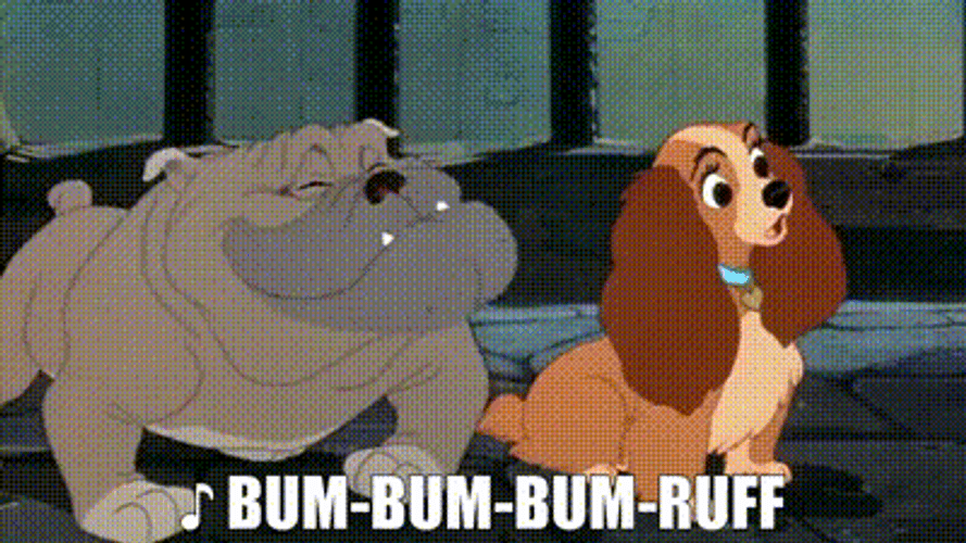 Lady And The Tramp Got Scared GIF