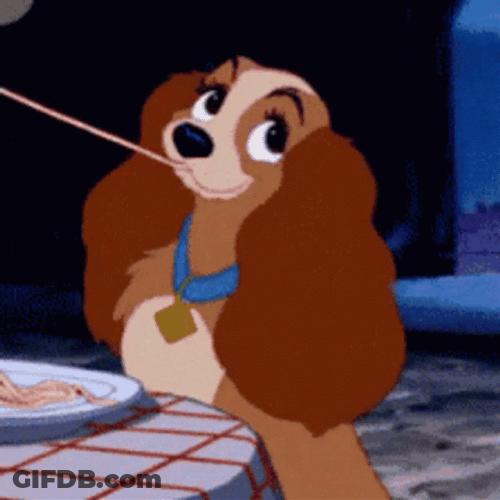 Lady And The Tramp Kiss GIF