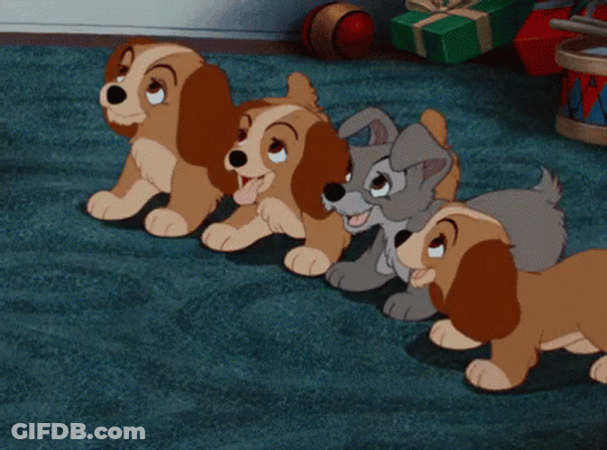 Lady And The Tramp Puppies GIF