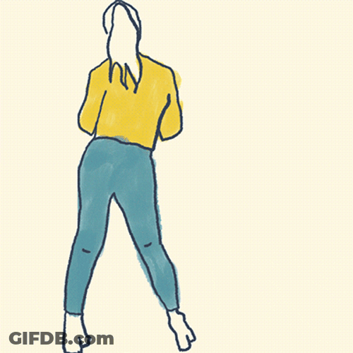 Lady Animated Happy Dance GIF
