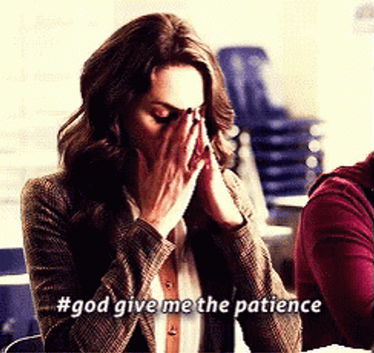 Lady Asks For Patience GIF