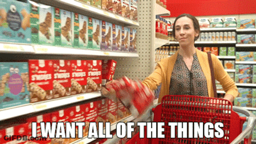 Lady Black Friday Shopping Spree GIF
