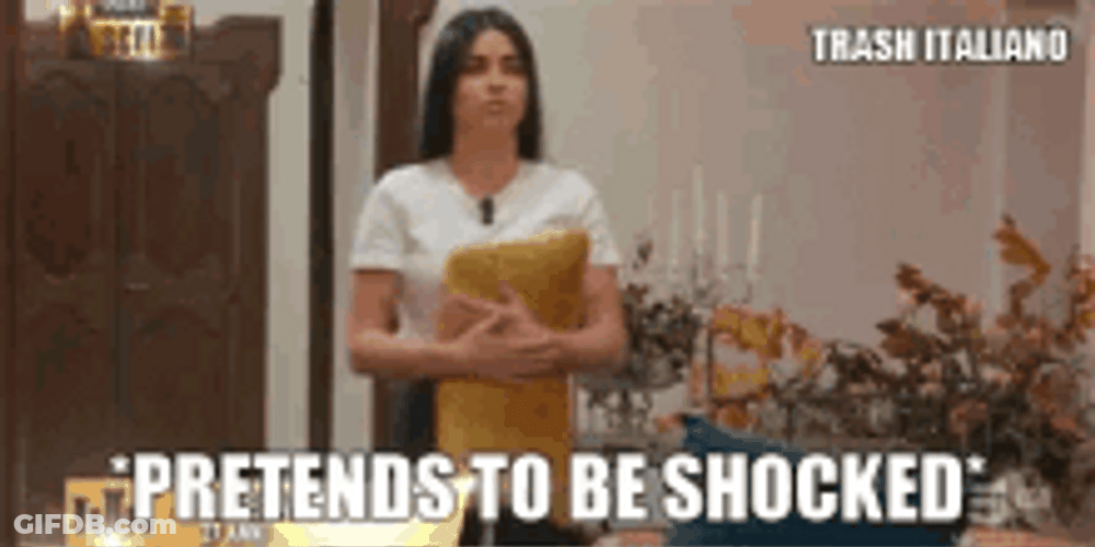 Lady Covers Mouth María Garcia GIF