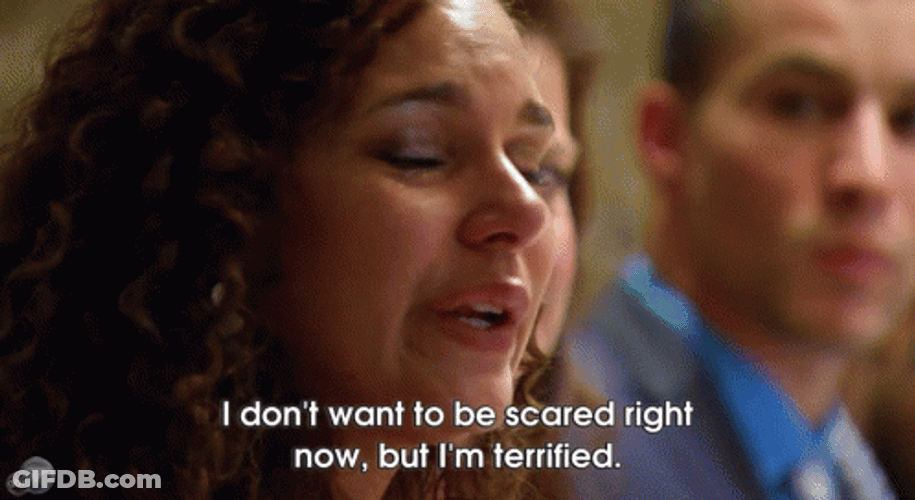 Lady Crying So Terrified GIF