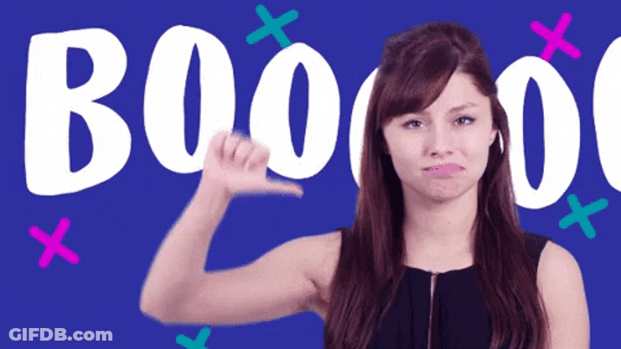 Lady Dislike And Boo Reaction GIF