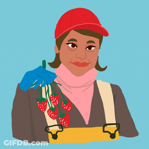Lady Farmer Crop GIF