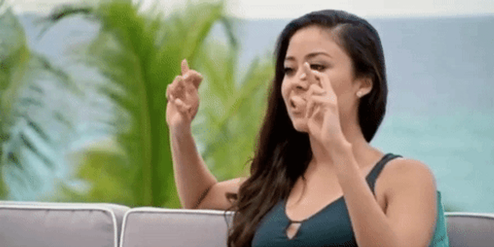 Lady Fingers Crossed GIF