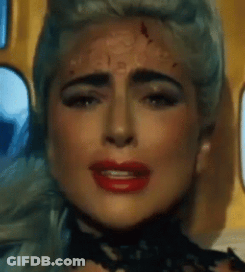 Lady Gaga Face Turning To Monster GIF