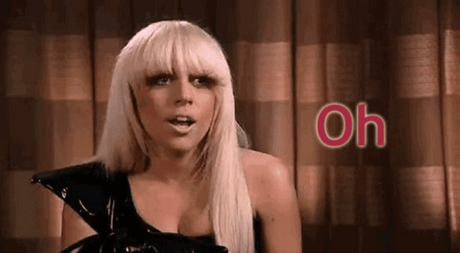 Lady Gaga Poker Face Saying Ohhh GIF