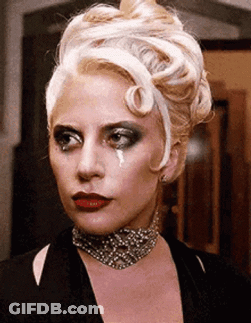 Lady Gaga Scary Heavy Make Up GIF