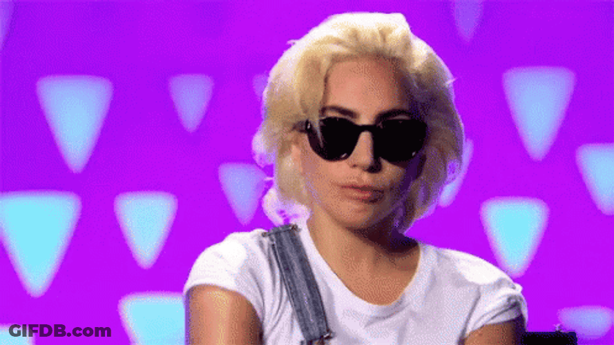 Lady Gaga Short Blonde Hair GIF