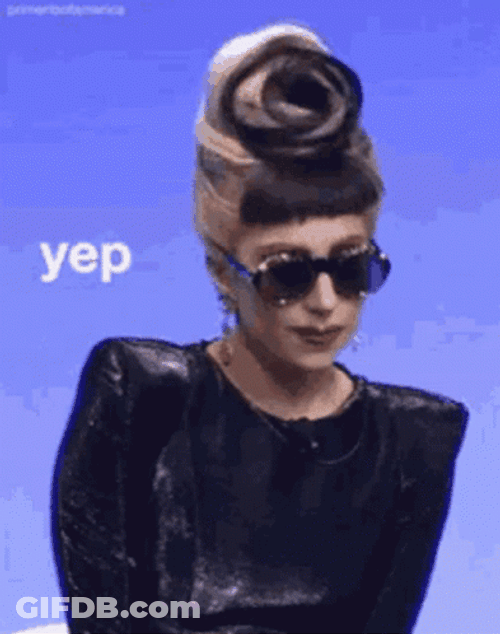Lady Gaga Sunglasses On GIF