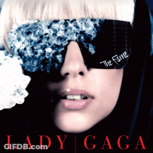 Lady Gaga The Fame Album Cover Woman In Sunglasses GIF