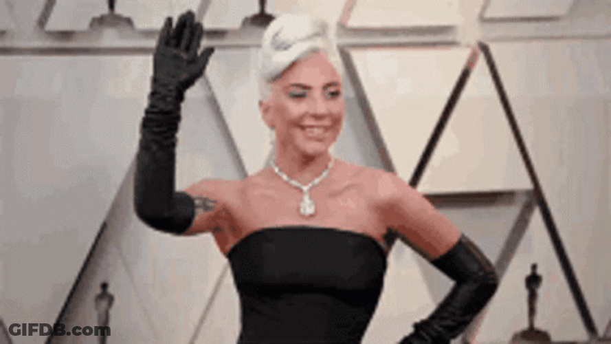 Lady Gaga Waving Her Hands GIF