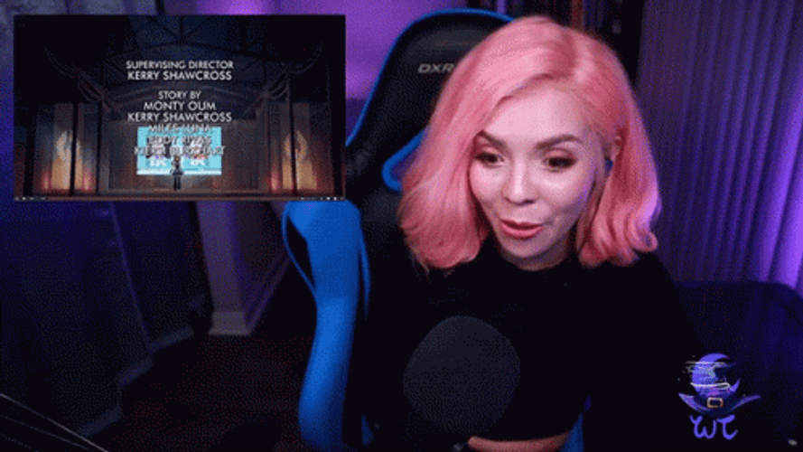Lady Gamer Pink Hair Brain Blast GIF
