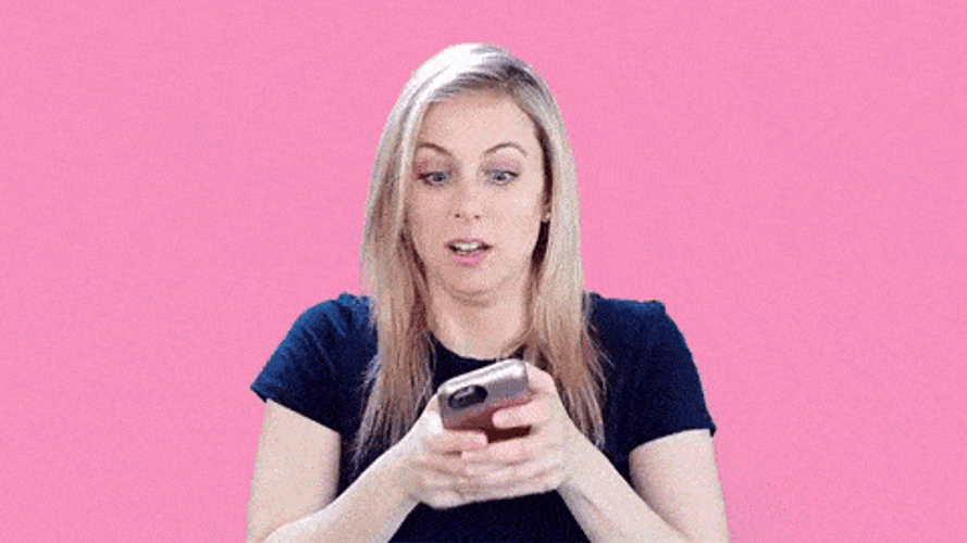 Lady Getting Crazy On Best Smartphone GIF