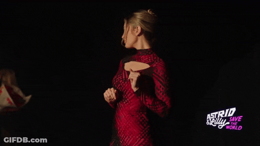 Lady Giving Flowers GIF