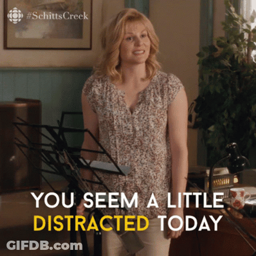 Lady Got Bit Distracted Today GIF