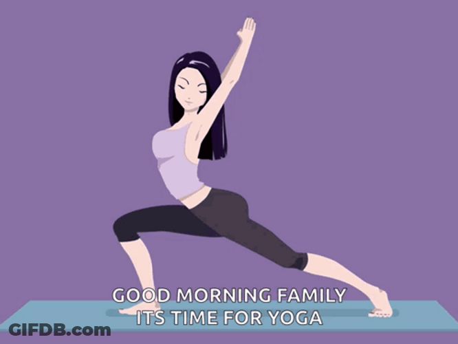 Lady Having A Good Morning Yoga Exercise GIF
