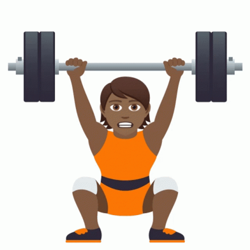 Lady Heavy Weightlifting Is Her Good Morning Exercise GIF