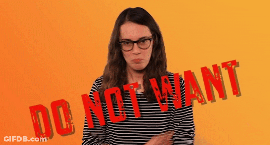 Lady In Stripe Dislike Reaction GIF