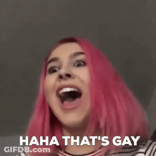 Lady Laughing Mocking Gay Meme GIF