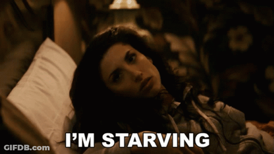 Lady Laying Down Starving GIF