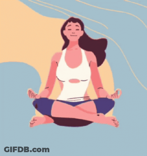 Lady Levitating While Doing Meditation GIF