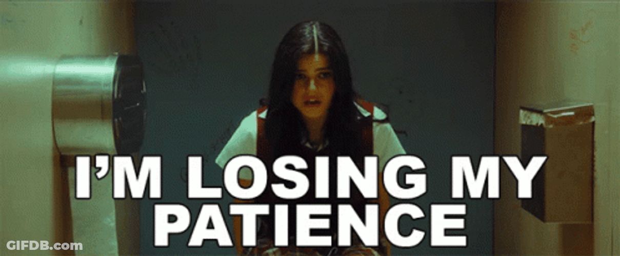 Lady Loses Her Patience GIF